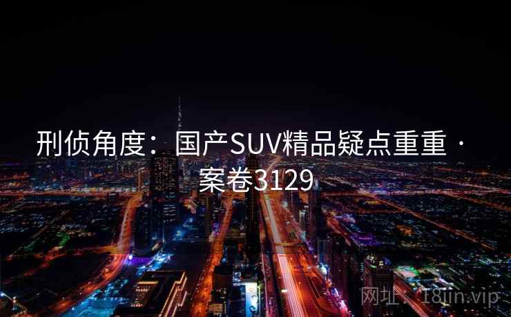 刑侦角度：国产SUV精品疑点重重 · 案卷3129